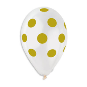 GS110: #000 Crystal Clear/Gold Polka Dot 923360