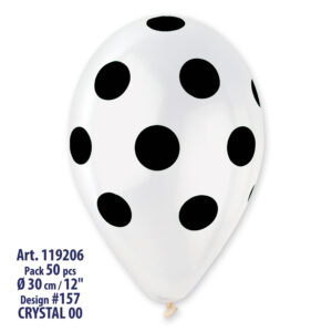 GS110: #000 Crystal Clear/Black Polka Dot 923360