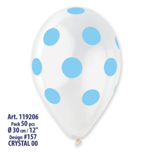 GS110: #000 Crystal Clear/Light Blue Polka Dot 923353