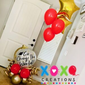 World balloon bouquet grad