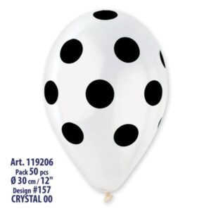 GS110: #000 Crystal Clear/Black Polka Dot 923360