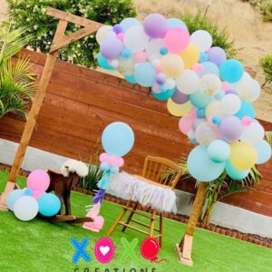 Pastel customized balloon garland