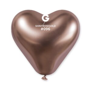 CRB120: #096 Shiny Rose Gold heart shape 199659