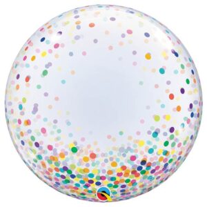 24″ COLORFUL CONFETTI DOTS DECO BUBBLE