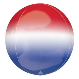 16″PKG RED, WHITE BLUE OMBRE ORBZ