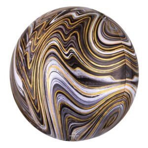 16″ PKG BLACK MARBLEZ ORBZ