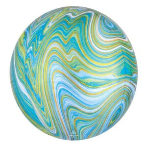 16″ PKG BLUE GREEN MARBLEZ ORBZ