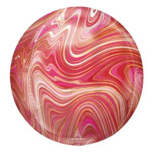 16″PKG MARBLEZ PINK RED ORBZ